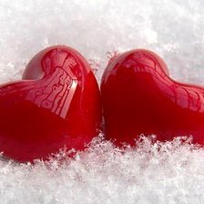 Схема вышивки «Два сердечка»