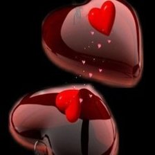 Схема вышивки «Два сердца»