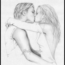 Схема вышивки «Поцелуй»