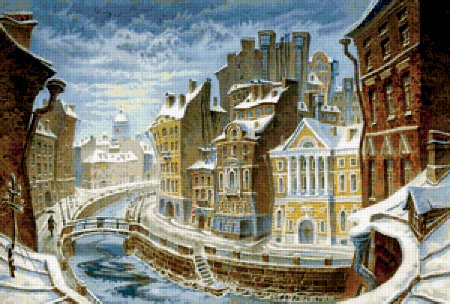 Город - рисунок, город - предпросмотр