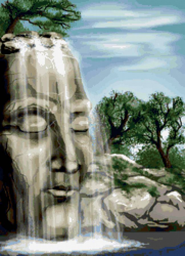 Водопад - водопад, пейзаж, природа - предпросмотр