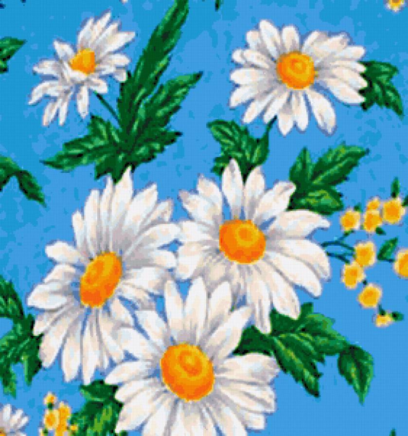 Сюжет для подушки - подушка, ромашка, цветы, полевые цветы, подушки, ромашки - предпросмотр