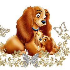 Схема вышивки «леди и бродяга мульт»