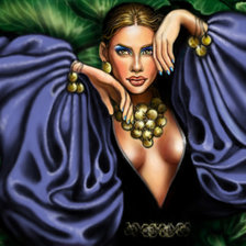 Схема вышивки «Девушка»