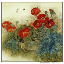 Схема вышивки «маки»