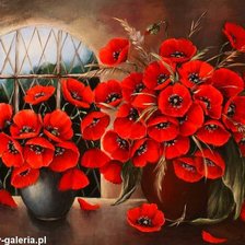 Схема вышивки «маки»