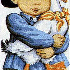 Схема вышивки «мальчик с гусиком»