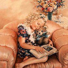 девочка и собачка