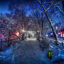 Схема вышивки «зимняя ночь»