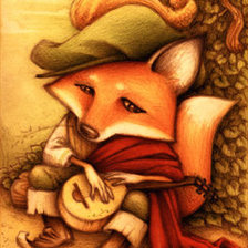 Схема вышивки «лисёнок»