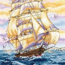 Схема вышивки «парусник»