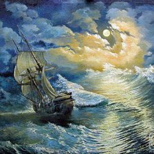 Схема вышивки «Море»