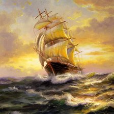 Схема вышивки «Море»