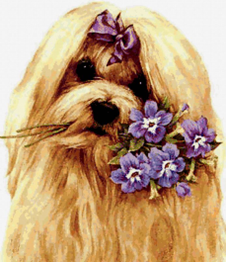 ДЛЯ ТЕБЯ - собачка, симпотяшка, милашка, цветы, валентинка - предпросмотр