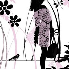 Схема вышивки «силует девушки»