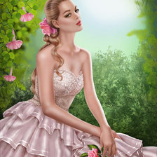 Схема вышивки «девушка»