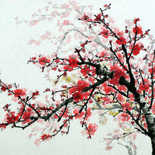 Схема вышивки «сакура»