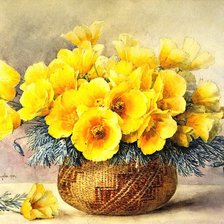 Схема вышивки «Букет жёлтых цветов»