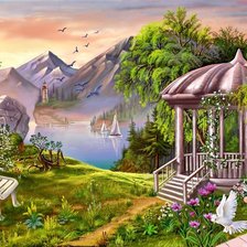 Схема вышивки «Райский сад»