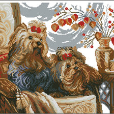 Схема вышивки «Болонки»