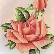 Схема вышивки «роза»