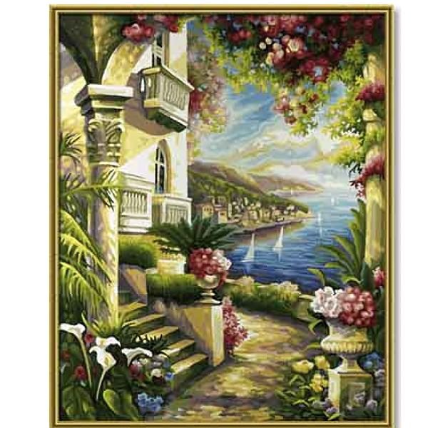 Дом у моря - море, пейзаж - оригинал