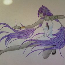 Схема вышивки «аниме девушка»