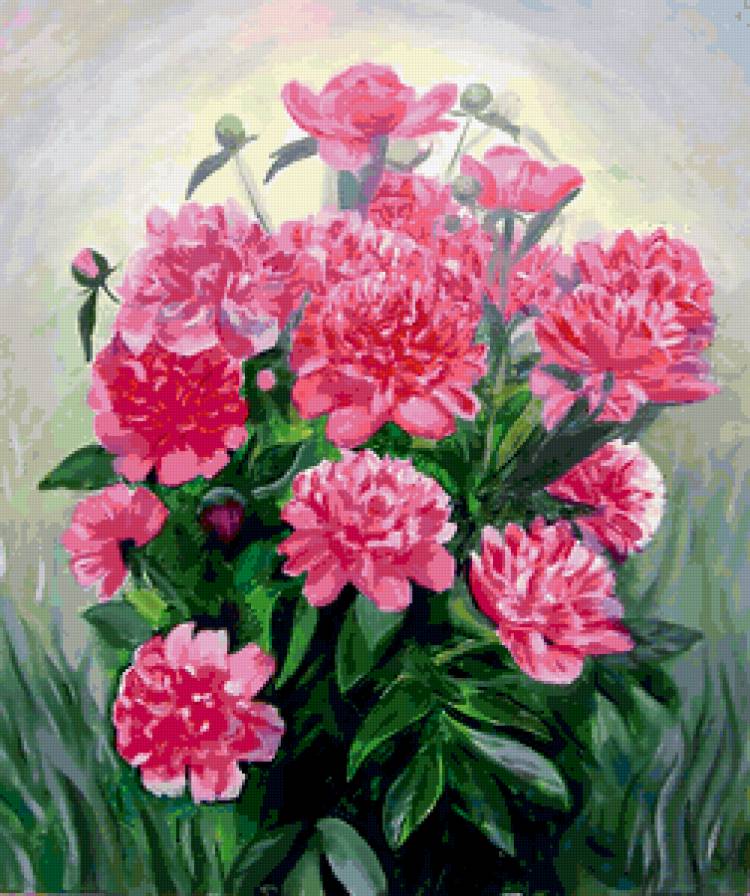 Серия "Букет" - пионы, букет, цветы - предпросмотр