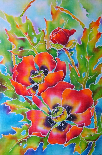 Серия "Букет" - цветы, букет, маки - оригинал