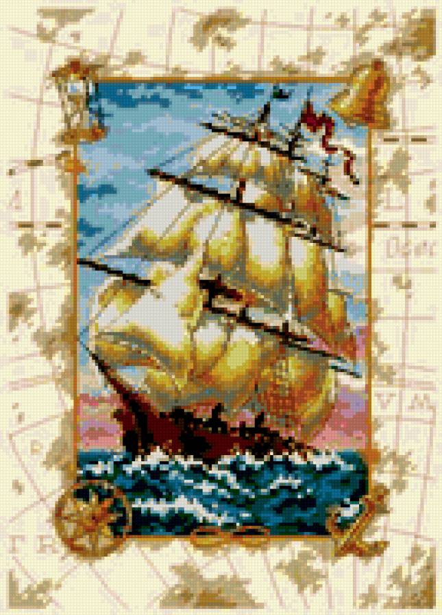 Корабль - корабль, море - предпросмотр