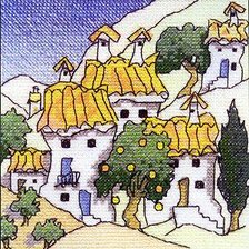 Схема вышивки «испанские домики»