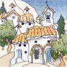 Схема вышивки «Испанские домики»