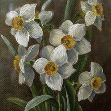 Схема вышивки «нарциссы»