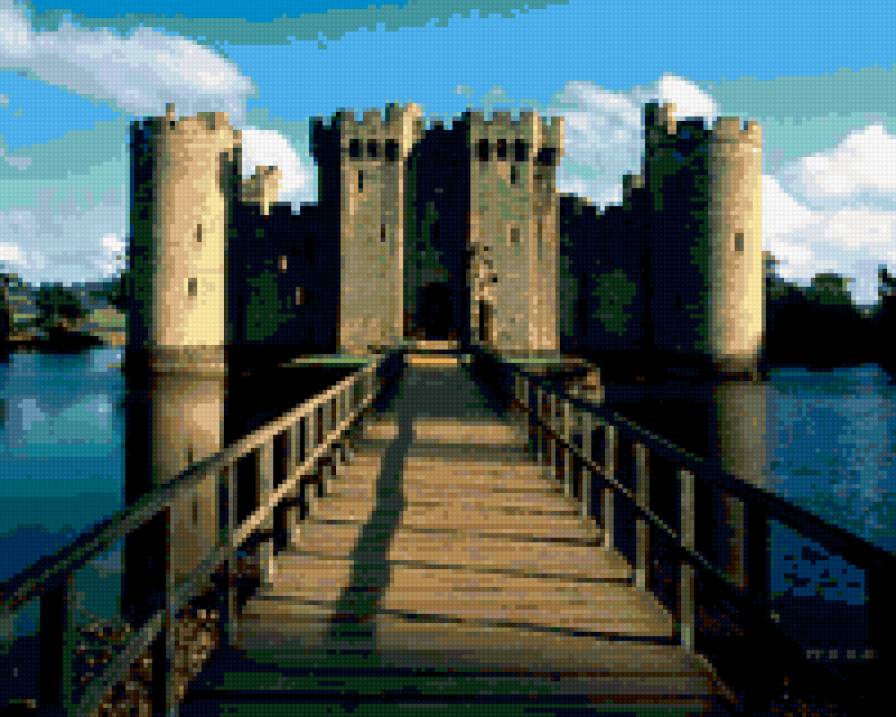 Замок - замок, пейзаж - предпросмотр