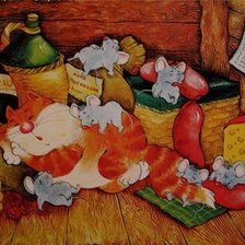 Схема вышивки «кот»