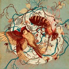 Схема вышивки «воробей»