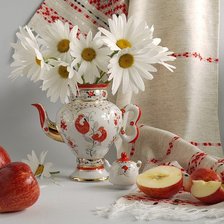 Схема вышивки «ромашки»