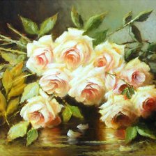 Схема вышивки «букет роз»