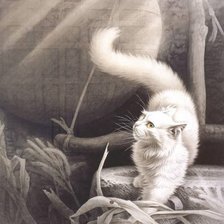 Схема вышивки «кот, Сюй Синьци»