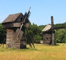 Схема вышивки «Мельницы на лугу»