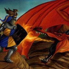 Схема вышивки «битва с драконом»