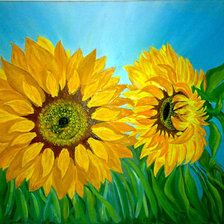 Схема вышивки «подсолнухи»