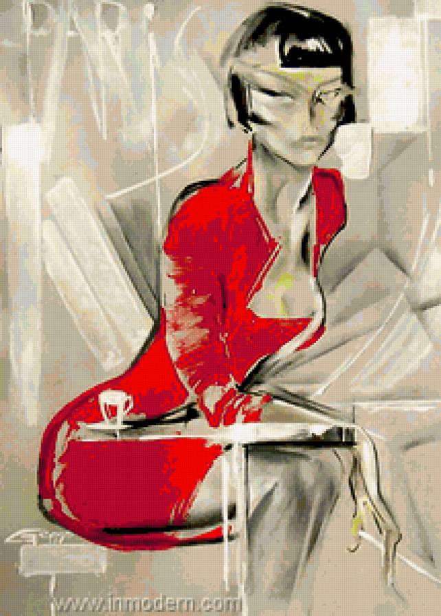 В алом - женский образ, красное платье, женщина - предпросмотр