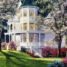 Схема вышивки «Домик»