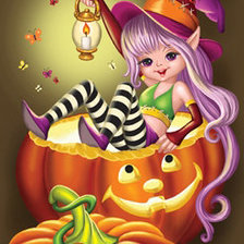 Схема вышивки «хеллоуин»