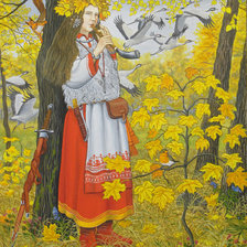 Схема вышивки «девушка»