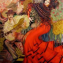 Схема вышивки «зажигательный танец»