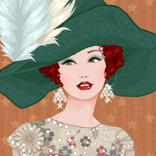 Схема вышивки «дама»