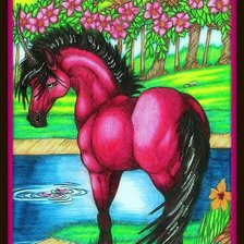 Схема вышивки «единорог»