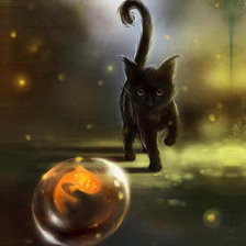 Схема вышивки «кот»